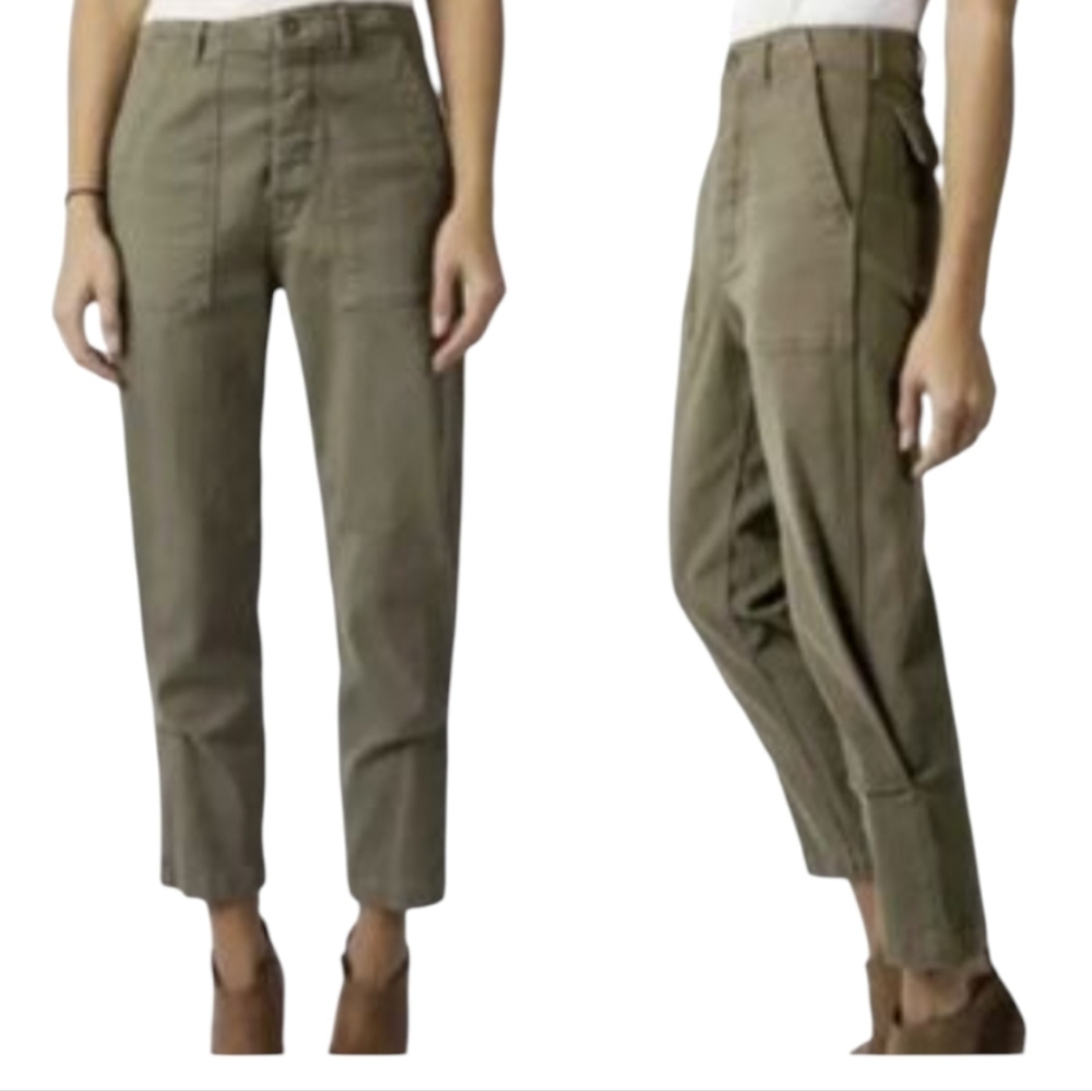 Imogene and Willie Palmore Utility Military Tapered High Jeans sz S green